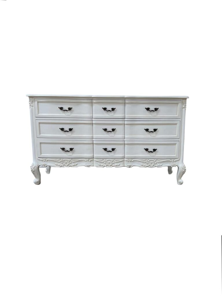 Stella White French Country Chest of Drawers | Rococo Decor